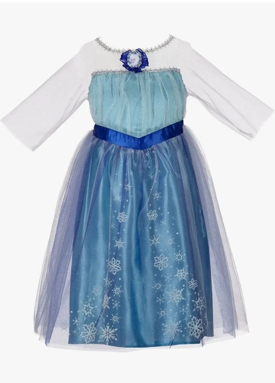 DISNEY FROZEN ELSA PRINCESS DRESS HALLOWEEN COSTUME GIRLS SIZE 4-6X GLITTER